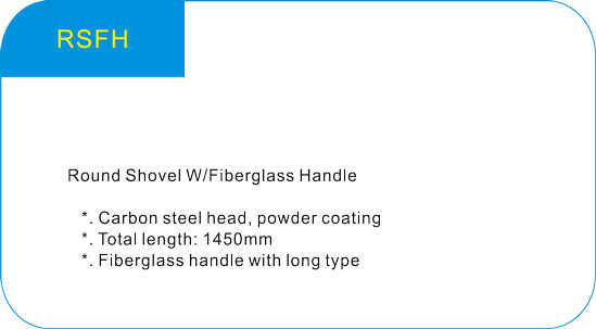  Round Shovel W/Fiberglass Handle 